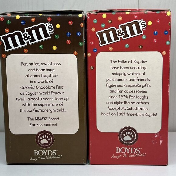 Boyds Bears & Friends M&M Easter Edition Resin Figurines 2 pc 2005 W/ Box - Picture 8 of 15